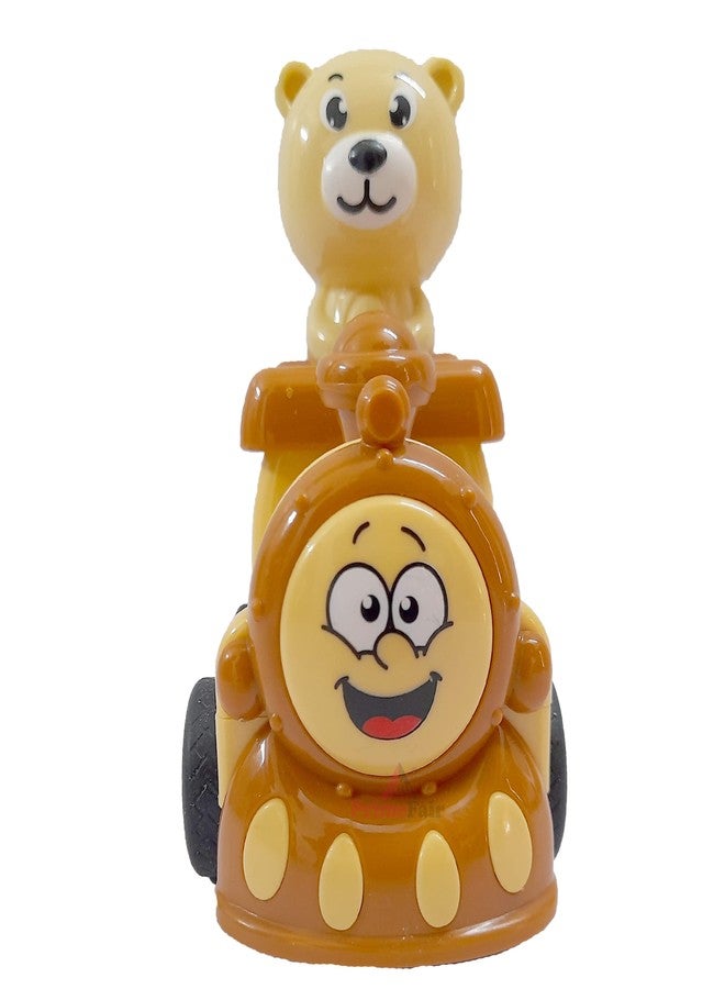 PRIMEFAIR Unbreakable Funny Cartoon Pull Back Friction Power diecast Toy Vehicle Push and Go Crawling Toys for Boys and Girl's Kids, 3 Years (Multicolor) (Happy Train- DORE-COMBO-02) - Image 2